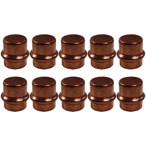 Lot de 10 Boutons de Meuble Matière Cuivre Laiton "Vintage-Rétro" - Ø18 - Arcanaute (1/2)