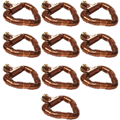 Lot de 10 Boutons mobile cœur cuivre laiton - Ø12 - Arcanaute (1/3)