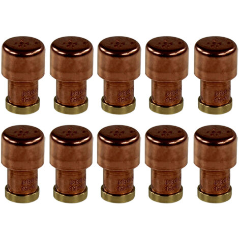 Lot de 10 Mini boutons de meuble cuivre "Industriel" Ø18 - Arcanaute (1/5)