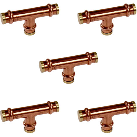 Lot de 5 Boutons de meuble cuivre et laiton "Vintage - Retro" - Arcanaute (1/4)