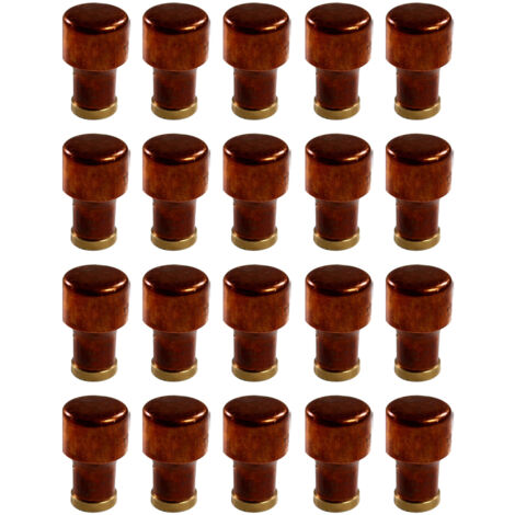 Lot de 20 Boutons de meuble en cuivre "Industriel" Ø22 - Arcanaute (1/3)