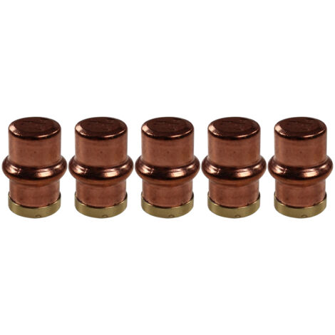 Lot de 5 Boutons de Meuble Matière Cuivre Laiton "Vintage-Rétro" - Ø14 - Arcanaute (1/2)