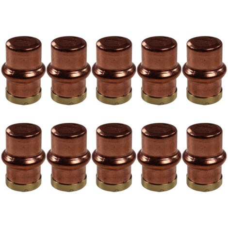 Lot de 10 Boutons de Meuble Matière Cuivre Laiton "Vintage-Rétro" - Ø14 - Arcanaute (1/2)