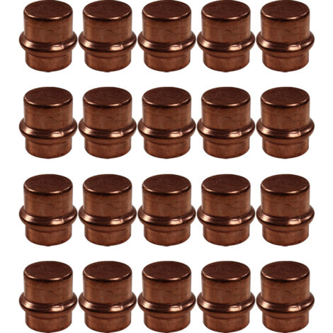 Lot de 20 Boutons de Meuble Matière Cuivre Laiton "Vintage-Rétro" - Ø18 - Arcanaute (1/2)