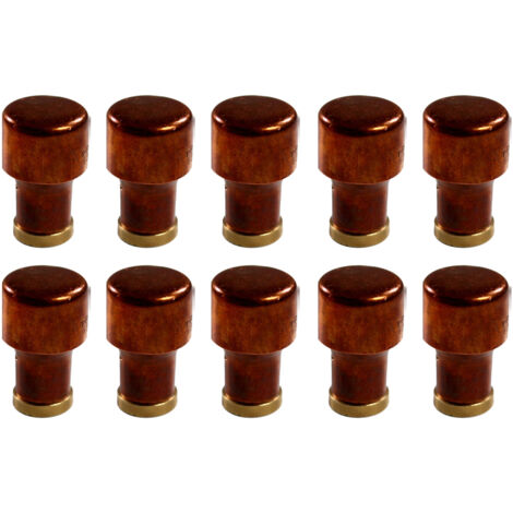 Lot de 10 Boutons de meuble en cuivre "Industriel" Ø22 - Arcanaute (1/3)
