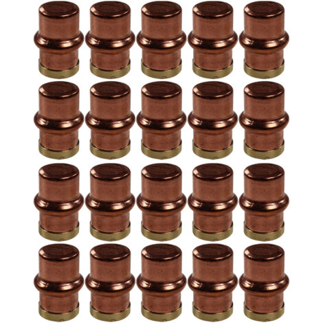 Lot de 20 Boutons de Meuble Matière Cuivre Laiton "Vintage-Rétro" - Ø14 - Arcanaute (1/2)