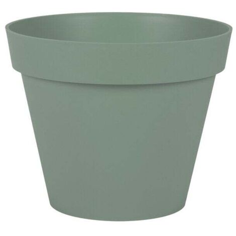 EDA – Pot rond Toscane Ø30cm 10L vert laurier – Polypropylène résistant au gel et UV – Pour intérieur et extérieur