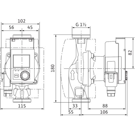Pompe de circulation WILO Stratos PARA 25/1-12 PN10 T13-2,2 S MAT (2167211) | Bola Systems