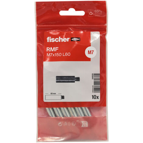 Fischer – Lot de 10 rallonges patte à vis 7x150 mm – Mâle/Femelle – Longueur 60 mm – Pour vis en bois et métal (1/4)