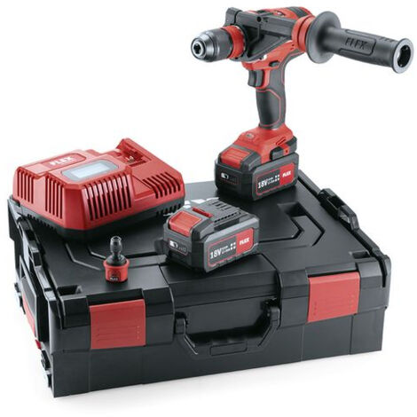 Flex – Perceuse visseuse 18V avec 2 batteries 5.0Ah – Moteur Brushless – Couple 50Nm – Coffret L-Boxx avec chargeur (1/10)