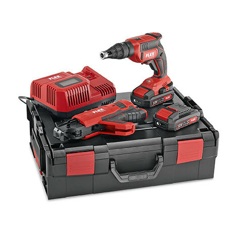 Tournevis sans fil Flex 466824 18 V 2x2 5 Ah accu.
