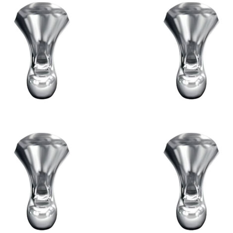 4 Pieds standards chromé Burlington pour baignoire - Aquatop (1/2)