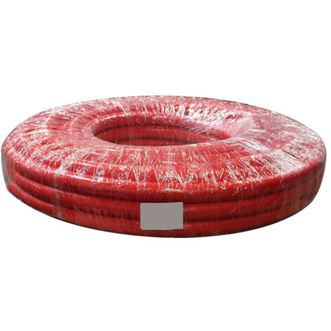 Tube PER prégainé isolé rouge Ø16 – 9 mm mousse isolante – Pour réseaux de distribution hydrocâblés – Installation facile