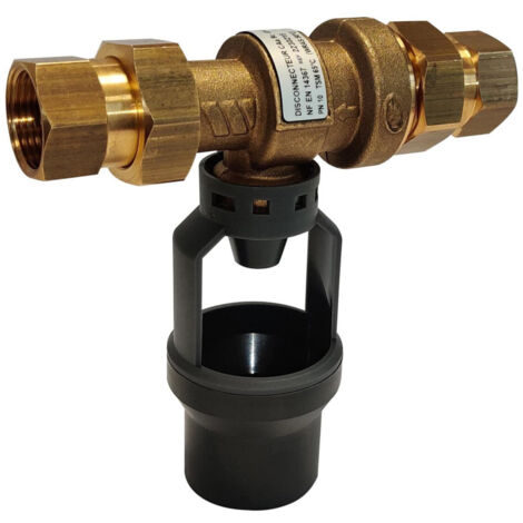 Watts – Disconnecteur pour chauffage central avec garde d'air – Mâle Mâle 3/4' (20/27) – Clapets en laiton – Pré-filtre intégré