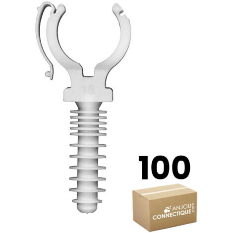 Seau de 100 CLIPEO blanc simple Ø14 pour tube et gaine - Ram (1/2)