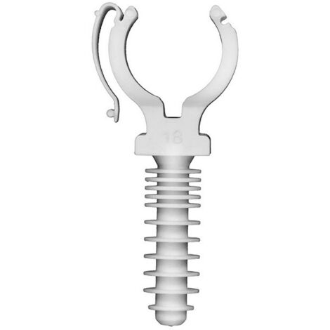 Seau de 100 CLIPEO + BAGCLIP blanc simple Ø18 pour tube et gaine - Ram (1/2)