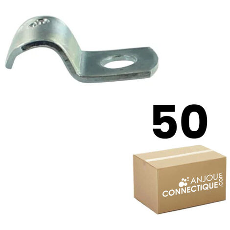 Boîte de 50 attaches métalliques perforées Ø30 pour câble, gaine ICTA, fourreaux, cuivre, tuyau flexible et rigide - Ram