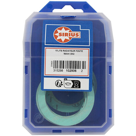 Boite de 15 joints nitrile pour radiateur fonte 41,5 x 56 x 2 mm WATTS