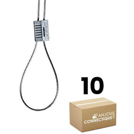 Kit de 10 boucles 2 m + 10 verrous pour suspension d'articles jusqu'à 15 kg - Ram