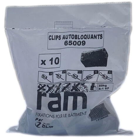 Sachet de 10 verrous pour suspension d'articles jusqu'à 50 kg - Ram