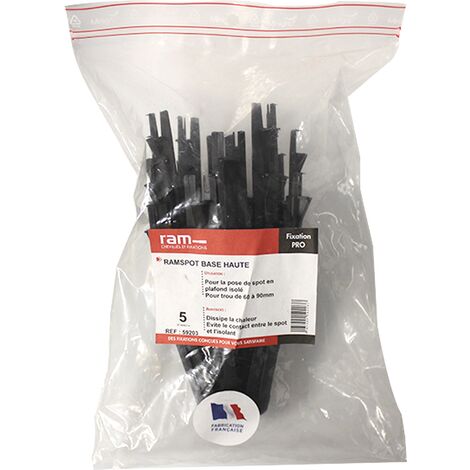 Lot de 5 RAMSPOT base haute - protection de spot pour laine en rouleau - Type 105 mm- RAM