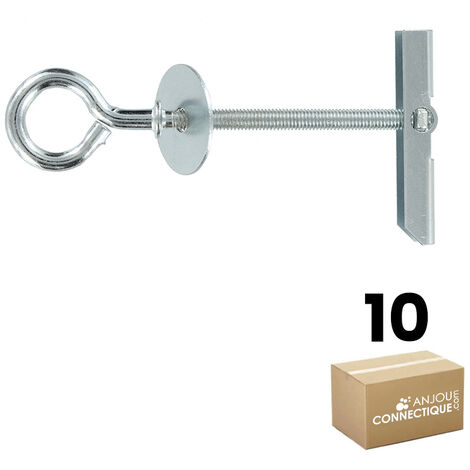 Boîte de 10 pitons de suspension à bascule - Ø Vis 6 mm - Longueur bascule 85 mm - Parois maxi 30 mm - Ram