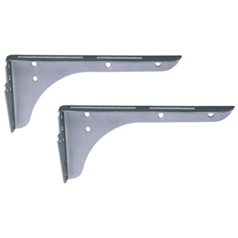 Kit de 2 consoles de lavabo en acier zingué - Longueur 280 mm - Ram