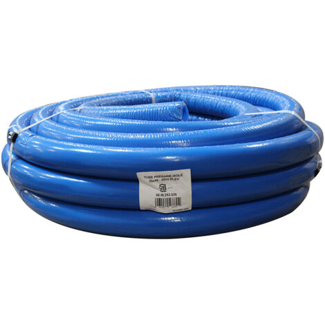 50m tube PER prégainé isolé bleu Ø12 - TRA