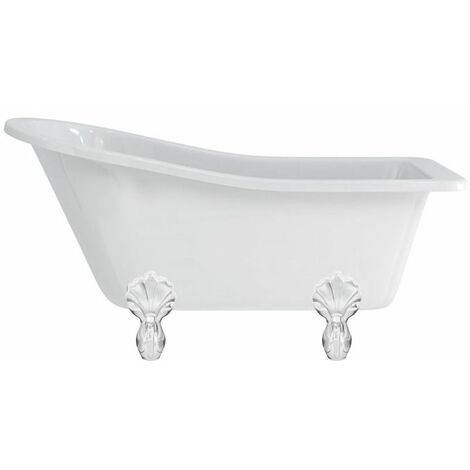 Baignoire îlot HAREWOOD Burlington 1690 x 730 x 770 mm avec 4 pieds griffés blanc - Aquatop (1/3)