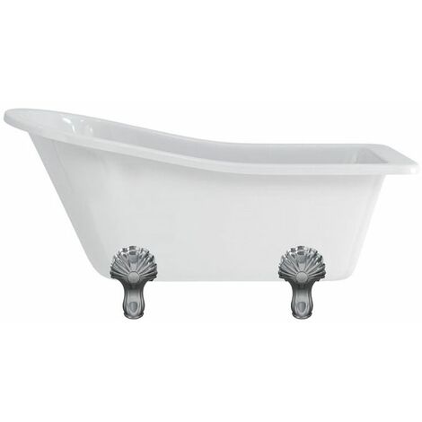 Baignoire îlot HAREWOOD Burlington 1690 x 730 x 770 mm avec 4 pieds classiques chromés - Aquatop (1/3)