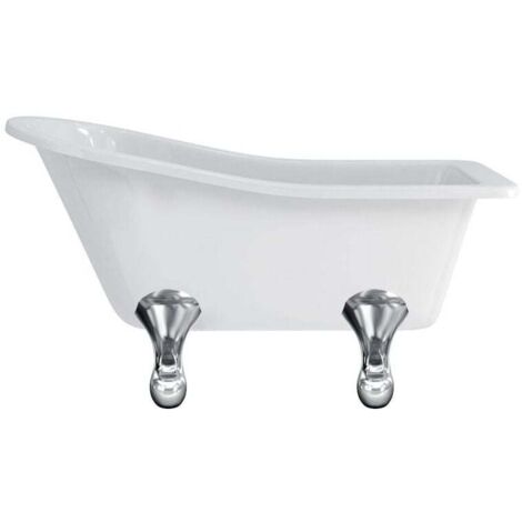 Baignoire îlot HAREWOOD Burlington 1690 x 730 x 770 mm avec 4 pieds standards chromés - Aquatop (1/3)