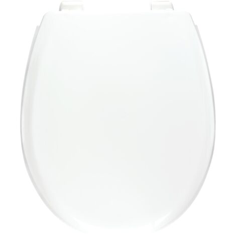 Wirquin – Abattant wc en thermoplastique blanc – Charnières plastiques Lock+ – Fixation facile – S'adapte aux cuvettes modernes