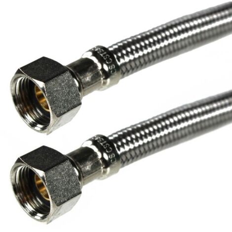 Watts – Flexible sanitaire inox 50 cm – Raccord femelle 1/2'' – Ø intérieur 8 mm – Pression max 16 bars – Utilisation alimentaire