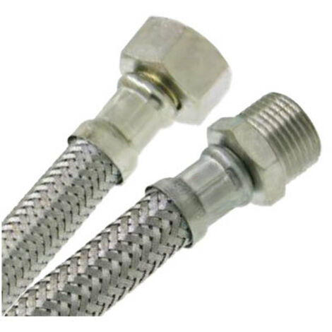 Watts – Flexible sanitaire inox Ø8mm – Femelle 1/2' (15/21) – Mâle 3/8' (12/17) – Longueur 30 cm – Débit 28L/min à 3 bars
