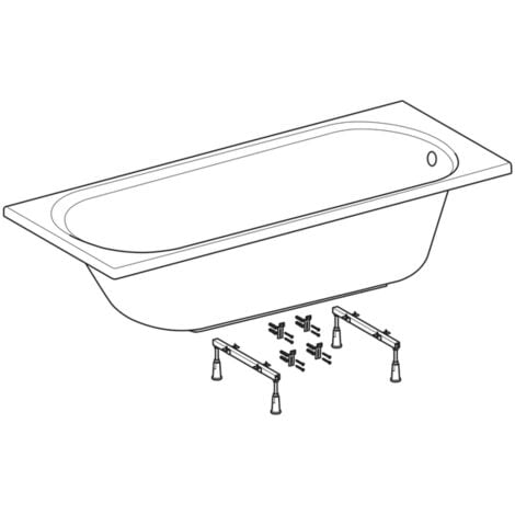 Baignoire acrylique sanitaire rectangulaire Geberit BASTIA 170x70cm avec pieds - Geberit