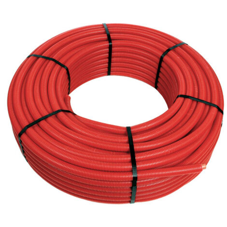 Tube PER pré-gainé Rouge Ø25 x 2,3 - 50 mètres - Blansol Barbi