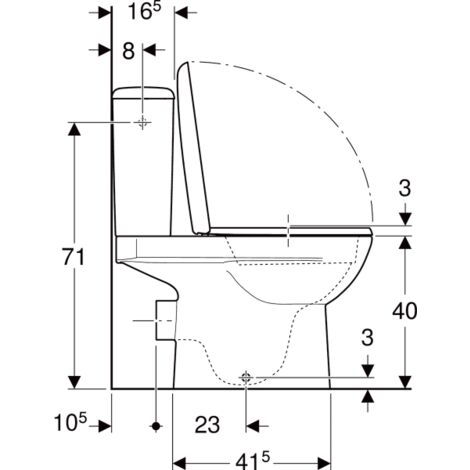 GEBERIT - Pack WC au sol Rimfree SH Renova avec abattant fermeture