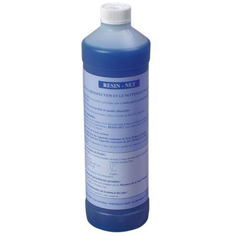 Désinfectant adoucisseur d'eau Resin Net 1L – Régénérant pour résine – Nettoyage et désinfection – Capacité optimale contre le calcaire