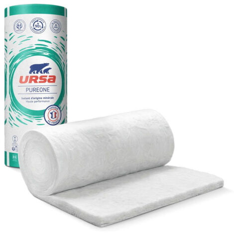 Ursa – Lot de 8 rouleaux laine de verre semi-rigide non revêtu – Surface 28.8 m² – Épaisseur 200 mm – R 5.70 pour isolation thermique