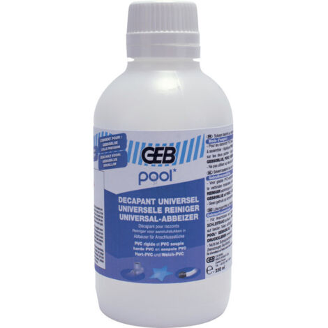 GEB – Décapant universel pour PVC-U et PVC souple – 250 ml – Améliore le collage en éliminant les corps gras – Format chantier