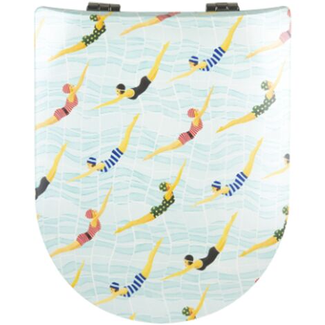 Abattant WC Wood Slim Swim Brillant, descente assistée et déclipsable - Olfa (1/5)