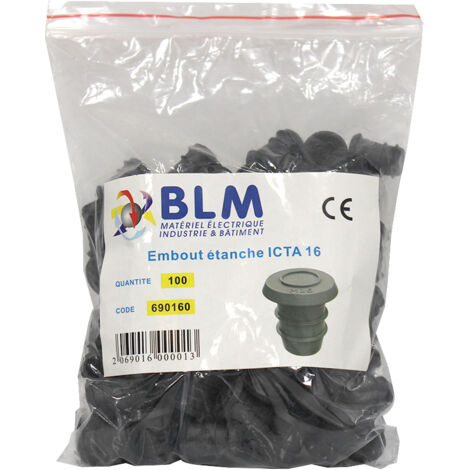 100 Bouchons étanches No Air RT 2012 pour tube ICTA 16 - BLM