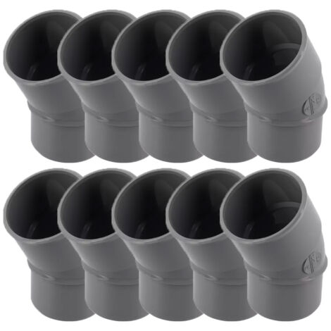 10 coudes pvc évacuation Ø50 Mâle Femelle 30° - Nicoll (1/4)