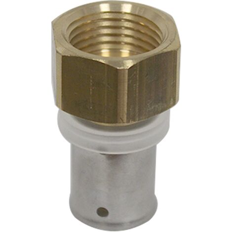 Raccord multicouche à sertir droit femelle (15/21) 1/2" - Ø16x2,0 - MULTIPEX