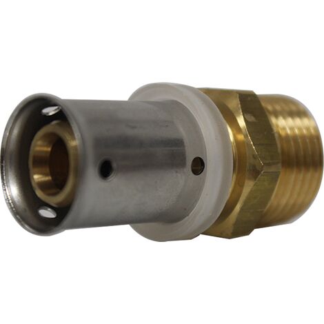 Raccord multicouche à sertir droit mâle (15/21) 1/2" - Ø16x2,0 - MULTIPEX