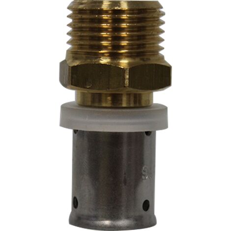Raccord multicouche à sertir droit mâle (15/21) 1/2" - Ø16x2,0 - MULTIPEX