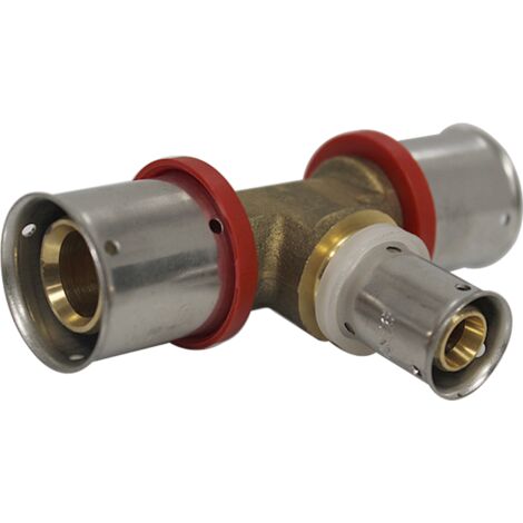 Té multicouche à sertir réduit - Ø26x3,0 - Ø16x2,0 - Ø26x3,0 - MULTIPEX (1/3)