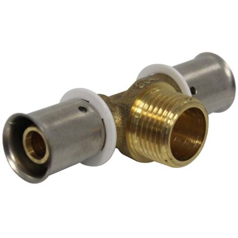 Té multicouche à sertir mâle - Ø16x2,0 - (15/21) 1/2" - MULTIPEX (1/4)