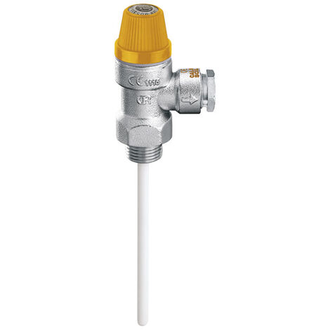 Vanne de sécurité combinée pour température et pression Caleffi 3094-3095  1/2" - 6 - ø 15