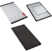 Set accessoires cuves Mythos Inox : Rollmat + égouttoir + planche - Franke